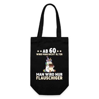 Licorne pour 60 ans – On devient encore plus duveteux - Sac à bouteille - noir - Devant