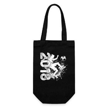 8th Birthday Vintage 2018 8 Years Football - Gift Bag for Bottles - black - Front