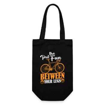 BMX Fahrrad Spruch bmx biker - Geschenkbeutel für Flaschen - Schwarz - Vorne