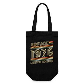 Vintage 1976 Vintage Birthday Gift - Gift Bag for Bottles - black - Front