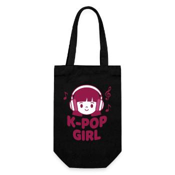 Fille K-Pop Musique coréenne mignonne Ambiances anime Kpop - Sac à bouteille - noir - Devant