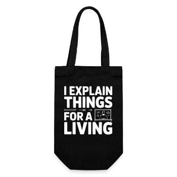 I Explain Things For A Living - Gift Bag for Bottles - black - Front