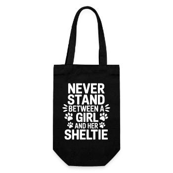 Shetland Sheepdog Sayings Funny Sheltie Gift - Gift Bag for Bottles - black - Front