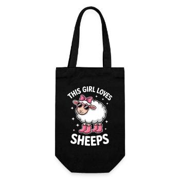 Schafe Sprüche Schaf Lustiges Schafe Geschenk  - Geschenkbeutel für Flaschen - Schwarz - Vorne