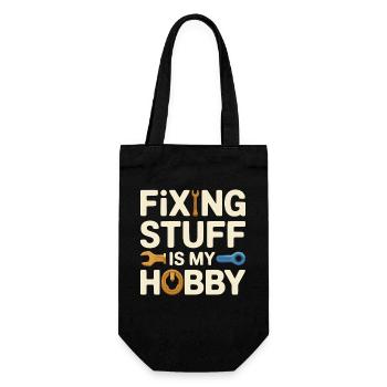 Réparer des trucs est mon hobby - Sac à bouteille - noir - Devant