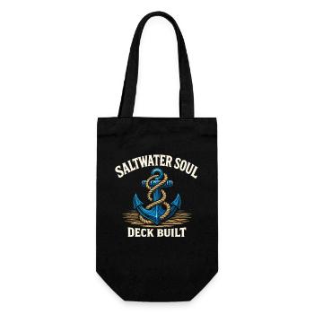 Seemannschaftsgeschenk Für Deckhand Ocean Work - Geschenkbeutel für Flaschen - Schwarz - Vorne
