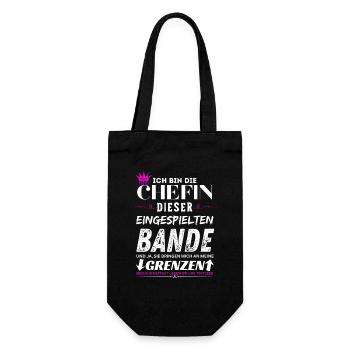 Chefin dieser Eingespielten Bande Chefin Geschenke - Gift Bag for Bottles - black - Front