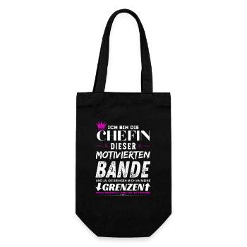 Chefin dieser Motivierten Bande Chefin Geschenke - Gift Bag for Bottles - black - Front
