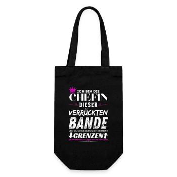 Chefin dieser Verrückten Bande Chefin Geschenke - Gift Bag for Bottles - black - Front
