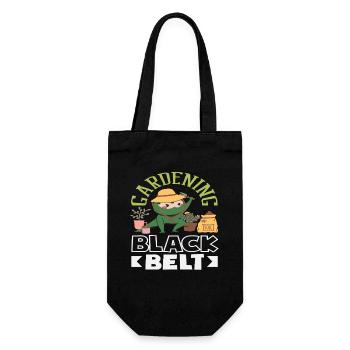 Gardening Black Belt Funnier - Gift Bag for Bottles - black - Front