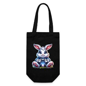 Joueur de Jeux de Lapins de Pâques - Sac à bouteille - noir - Devant