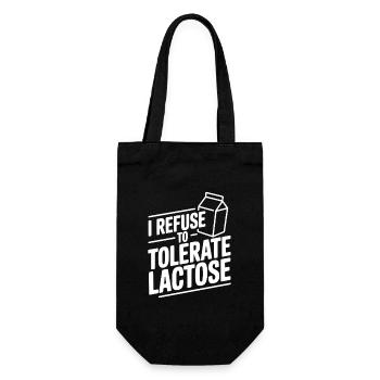 I Refuse to Tolerate Lactose - Gift Bag for Bottles - black - Front