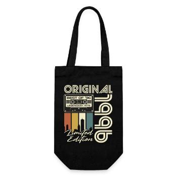 1996 Vintage 30th Birthday Gift Retro - Gift Bag for Bottles - black - Front