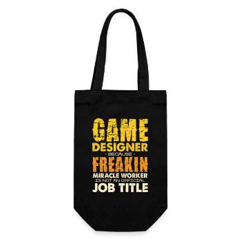 Game Designer Wunderwerker - Geschenkbeutel für Flaschen - Schwarz - Vorne