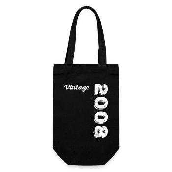 Vintage 2008 Vintage Birthday Gift - Gift Bag for Bottles - black - Front