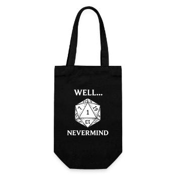 Critical Failure: Pen & Paper Humor - Gift Bag for Bottles - black - Front