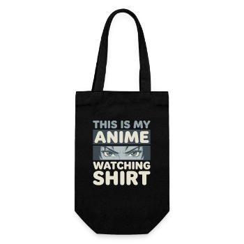 Fokus an: Das ultimative Anime-Shirt - Geschenkbeutel für Flaschen - Schwarz - Vorne