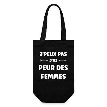 J'peux pas j’ai peur des femmes - Sac à bouteille - noir - Devant