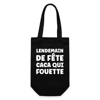 Lettrage audacieux après fête - Sac à bouteille - noir - Devant