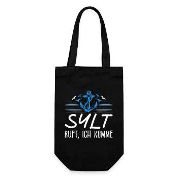 Vacances en mer du Nord SYLT APPELLE J’ARRIVE Drôle - Sac à bouteille - noir - Devant