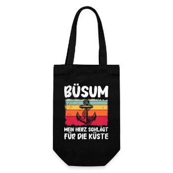 BÜSUMER MON CŒUR BAT POUR LA CÔTE - Sac à bouteille - noir - Devant