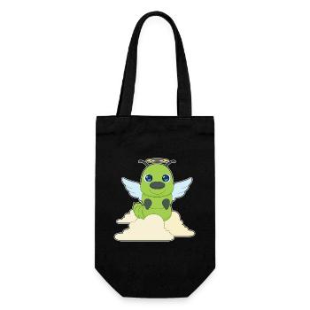 Ailes d’ange chenille - Sac à bouteille - noir - Devant