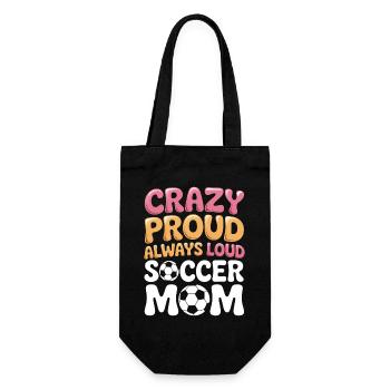 Fußball Sprüche Mama Lustiges Fußball Geschenk für - Geschenkbeutel für Flaschen - Schwarz - Vorne