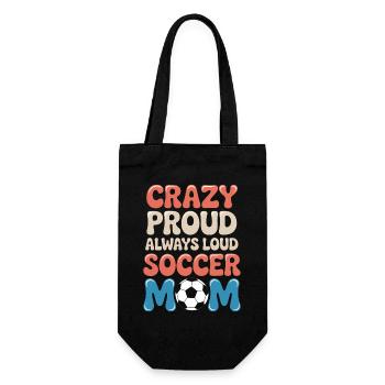 Football Sayings Mom Funny Football Gift - Gift Bag for Bottles - black - Front