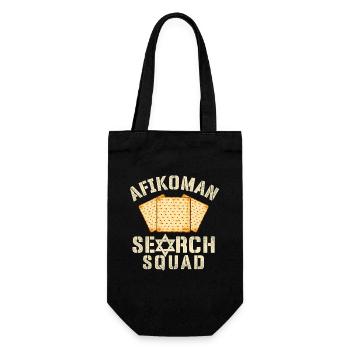 Afikomen Search Squad Passover Seder Pesach Fun - Gift Bag for Bottles - black - Front