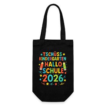 Goodbye Kindergarten Hello School Enrollment 2026 - Gift Bag for Bottles - black - Front