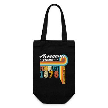 Février 1976 Vintage Born Birthday Rétro - Sac à bouteille - noir - Devant