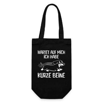 Jambes courtes, teckel, mème, dicton drôle, randonnée - Sac à bouteille - noir - Devant