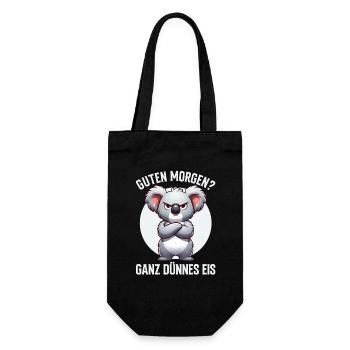 Guten Morgen Ganz Dünnes Eis Koala Schlafmützen - Gift Bag for Bottles - black - Front
