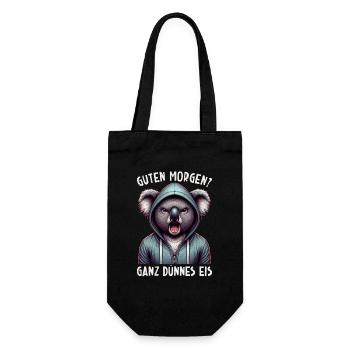 Guten Morgen Ganz Dünnes Eis Koala Schlafmützen - Gift Bag for Bottles - black - Front