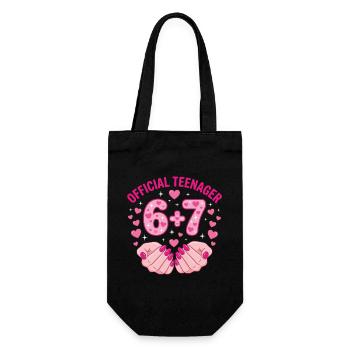 Offizieller 13. Geburtstag von Teenager 67 Hearts - Geschenkbeutel für Flaschen - Schwarz - Vorne