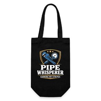 Pfeifenflüsterer, Klempnerhandwerk, Humor-geschenk - Geschenkbeutel für Flaschen - Schwarz - Vorne