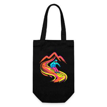 Skier - Gift Bag for Bottles - black - Front