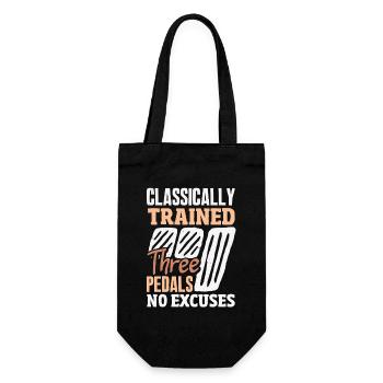 Manual car, classically trained - Gift Bag for Bottles - black - Front