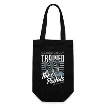Manual car, classically trained - Gift Bag for Bottles - black - Front