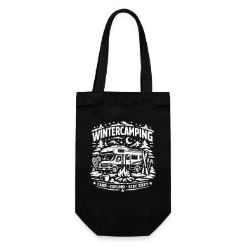 Camping d’hiver | Aventure - Sac à bouteille - noir - Devant
