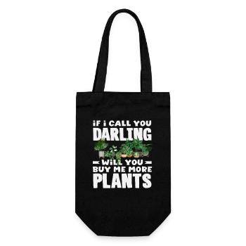 Plant Lovers Buy Me More Plants Succulent - Gift Bag for Bottles - black - Front