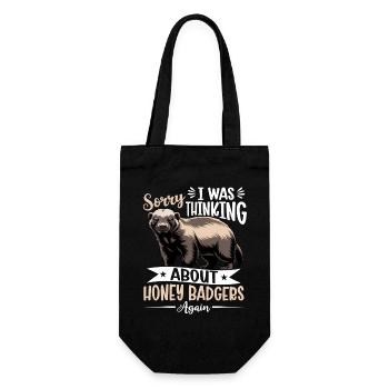 Funny Honey Badger - Geschenkbeutel für Flaschen - Schwarz - Vorne