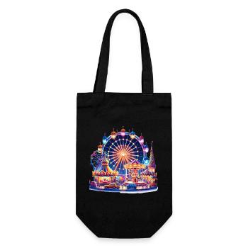 Festival of Lights Carousel - Gift Bag for Bottles - black - Front