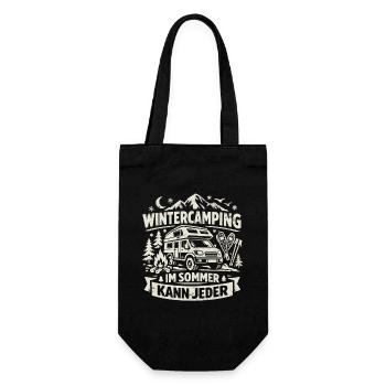 Winter Camping | In summer, everyone can | Verdict - Gift Bag for Bottles - black - Front