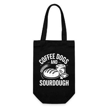 Sourdough Sayings Bread Funny Sourdough Gift - Gift Bag for Bottles - black - Front