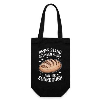 Sourdough Sayings Bread Funny Sourdough Gift - Gift Bag for Bottles - black - Front