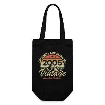 Vintage 2006 Vintage Retro Birthday Gift - Gift Bag for Bottles - black - Front