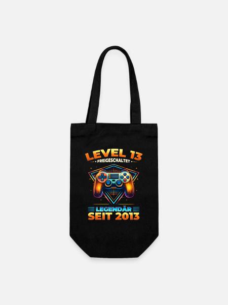 13. Geburtstag Gamer Shirt Level 13 freigeschaltet - Geschenkbeutel für Flaschen - Schwarz