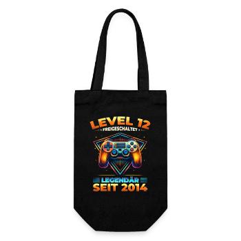 55th Birthday, 55th Birthday, Level 55, Released - Gift Bag for Bottles - black - Front