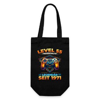 55e anniversaire Gamer Shirt Niveau 55 Vintage 1971 - Sac à bouteille - noir - Devant